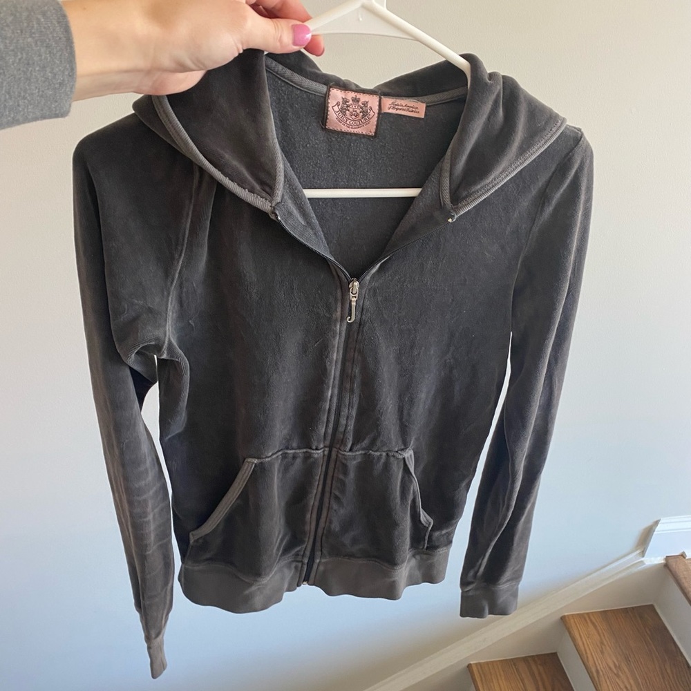 Juicy Couture Gray Velour Hoodie